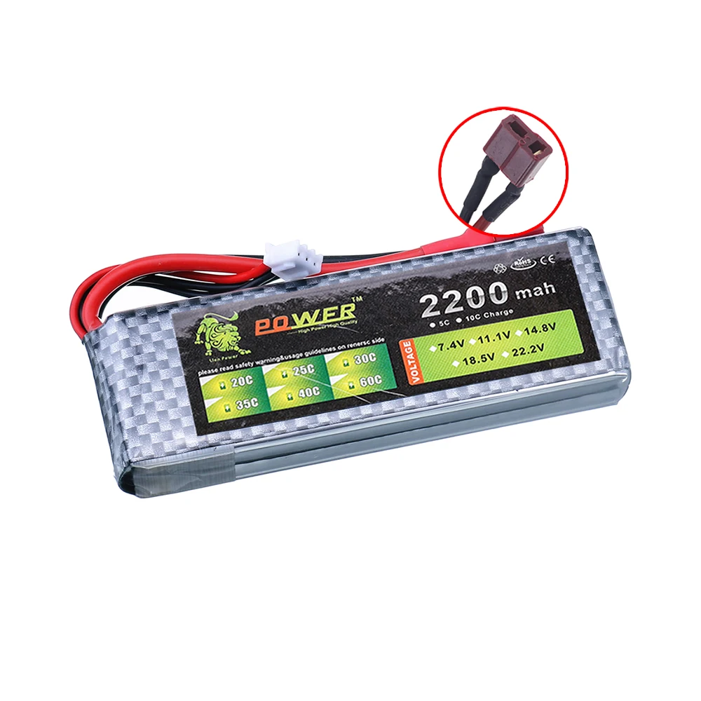 7.4v 2200mAh 45C LiPo Battery  - đánh giá và giá Drone Rc Boat