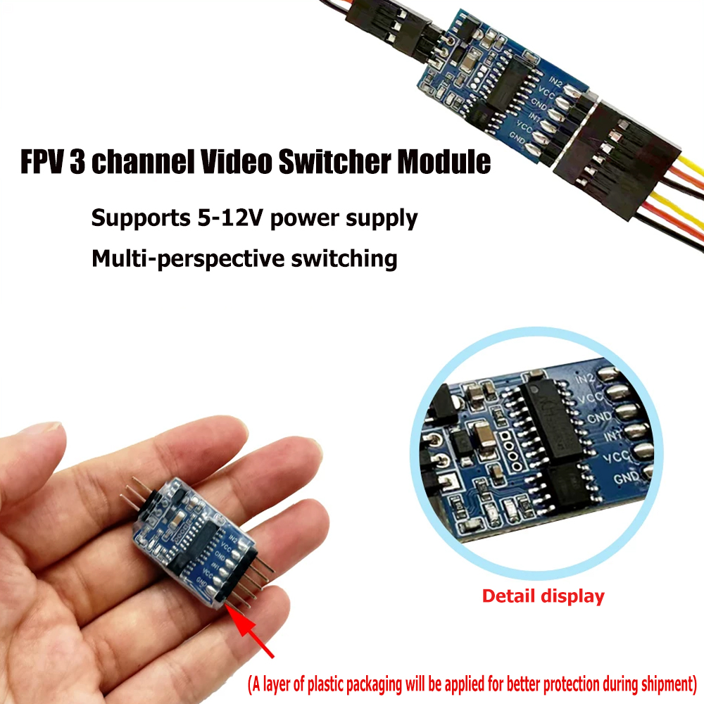 5.8G 3 Channel Video Switcher  - đánh giá và giá Drone Rc2