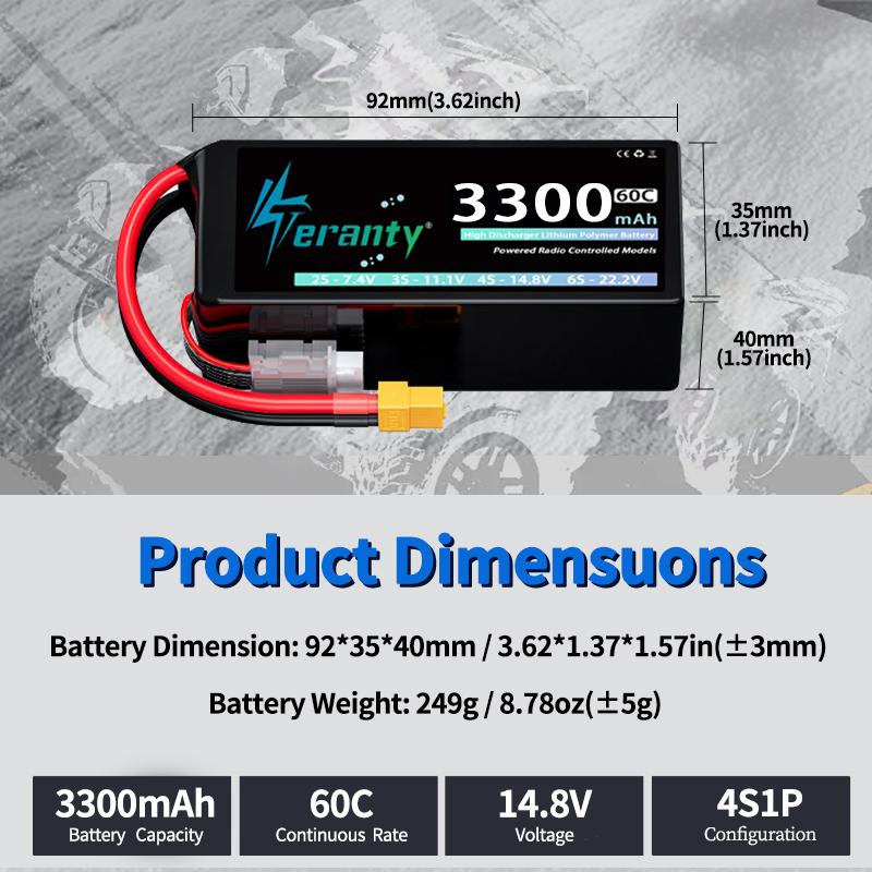 TERANTY 4S 3300mAh Lipo Batter - đánh giá và giá Drone Rc Boat