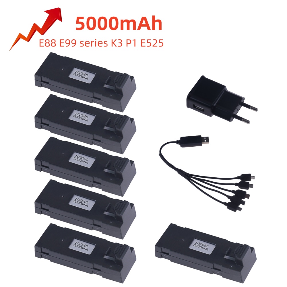 3.7V 5000Mah RC Drone Battery  - đánh giá và giá Drone Rc E99 Pro
